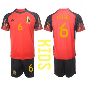 Belgien Axel Witsel #6 kläder Barn VM 2022 Hemmatröja Kortärmad (+ korta byxor)